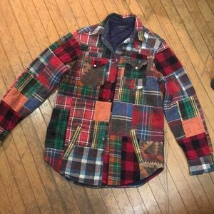 Polo Ralph Lauren quilted patchwork flannel jacket